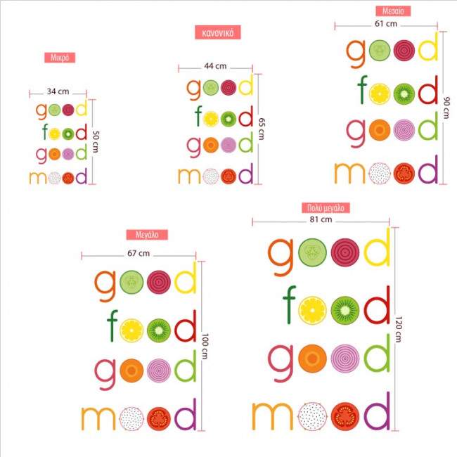 Wall stickers Good food good mood