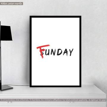 Funday, κάδρο, μαύρη κορνίζα