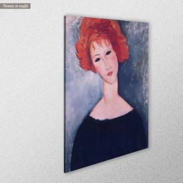 Canvas print Lady with red hair Amedeo Modigliani Framed canvas View 1 2