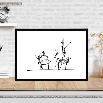 Abstract formed Don Quixote, poster