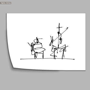 Abstract formed Don Quixote, poster 2