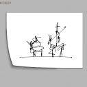 Abstract formed Don Quixote, poster