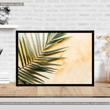 Green palm leaves, poster