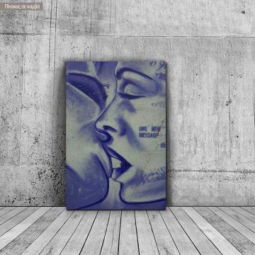 Canvas print Street wall kiss