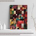 Canvas print Red green and violet yellow rhythms, Klee P