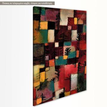 Canvas print Red green and violet yellow rhythms Klee P. Framed canvas View 1 2