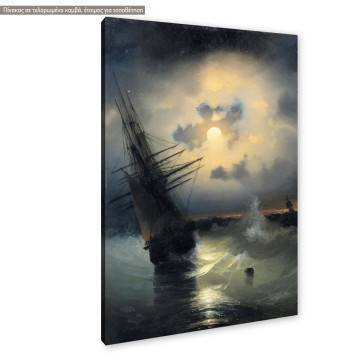 Canvas print  A sailing ship by moonlight Aivazovsky I. Framed canvas View 1 2