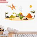 Kids wall stickers happy dinos