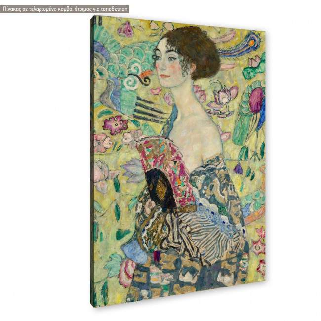 Canvas print Lady with a fan, Portrait, Klimt G.
