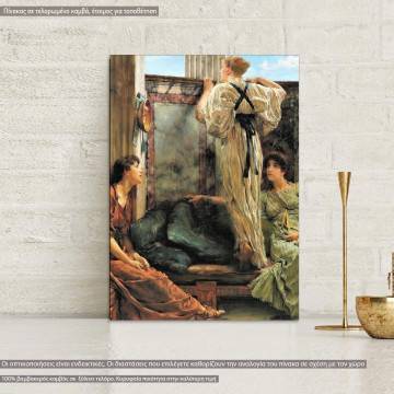 Πίνακας ζωγραφικής Who is it, Lawrence Alma Tadema, αντίγραφο σε καμβά