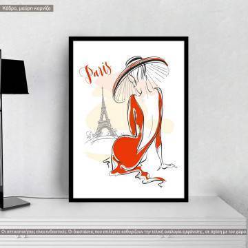 Paris in orange, poster