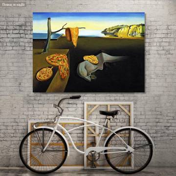 Canvas print The persistence of pizza, (based on the Persistence of Memory by Dali S)