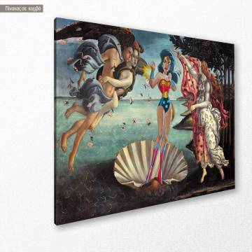 Canvas print Birth of a wonderwoman (based on The birth of Venus by S. Botticelli), canvas print 2
