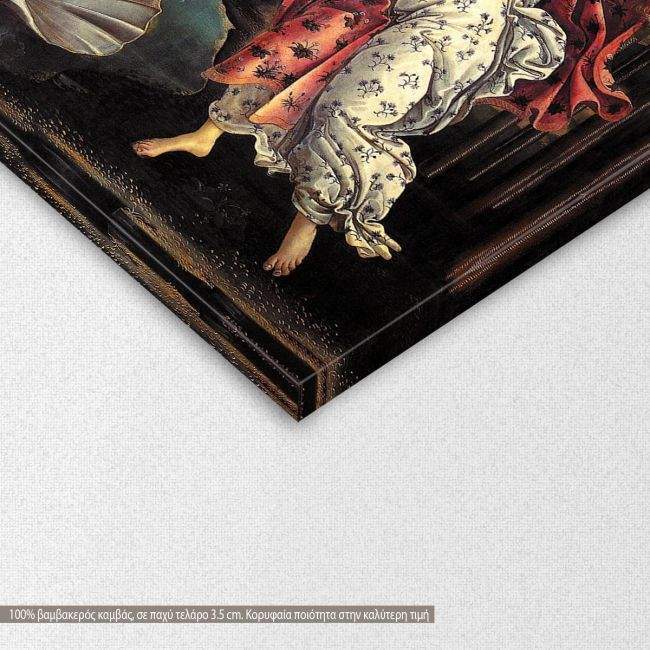 Πίνακας ζωγραφικής Birth of a wonderwoman (based on The birth of Venus by S. Botticelli), πίνακας σε καμβά, λεπτομέρεια