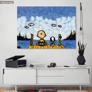 Canvas print Vincent van Gogh meets Snoopy, canvas print