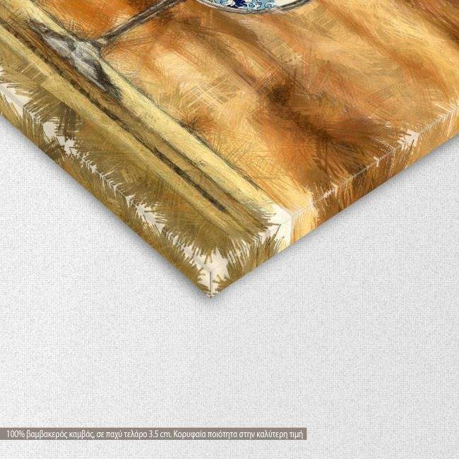 Canvas print Pouring the great wave, (based on The great wave of Kanagawa)