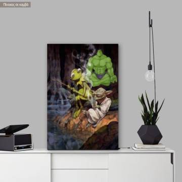 Canvas print It's cool been green, reproduction