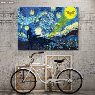 Canvas print A bat's starry night(based on Starry night by Vincent van Gogh)