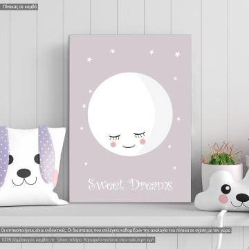 Kids canvas print Sleepy Sun, Sweet Dreams