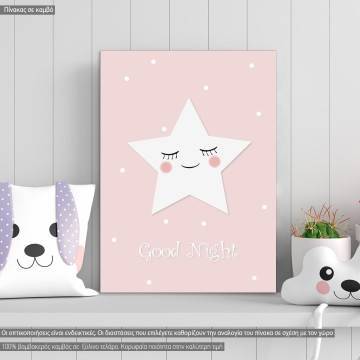 Kids canvas print Sleepy star, Good Night