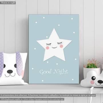 Kids canvas print Sleepy star, Good Night 2
