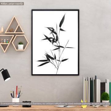 Leaves in gray, poster