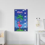 Wall stickers height measure Flaningo and tree
