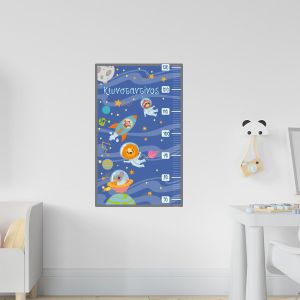 Wall stickers height measure animals astronauts