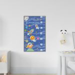 Wall stickers height measure animals astronauts