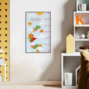 Wall stickers height measureanimals super heroes