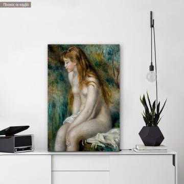 Canvas print Young girl bathing, A. Renoir