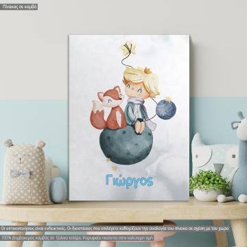Canvas print Little Prince on star