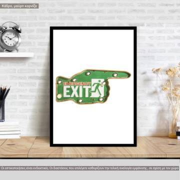 Emergency exit, poster