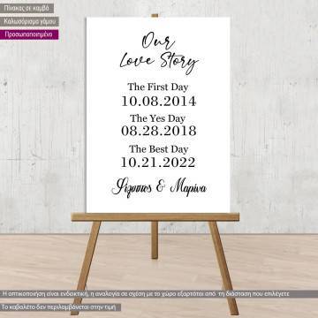 Canvas print Our love story