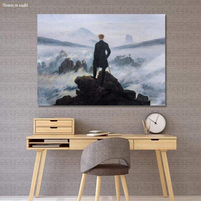 Canvas print Wanderer above the sea of fog (detail), Caspar D. F.