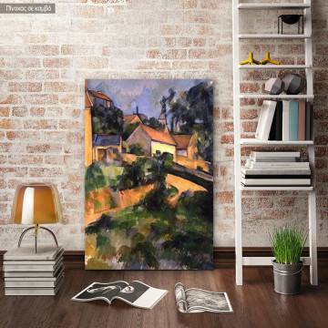 Canvas print Turning road at Montgeroult, Cezanne P.