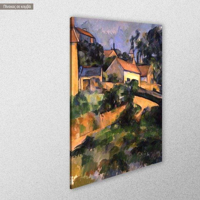 Πίνακας ζωγραφικής Turning road at Montgeroult, Cezanne P, αντίγραφο σε καμβά, κοντινό