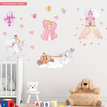 Kids wall stickers Princess and magic adventure