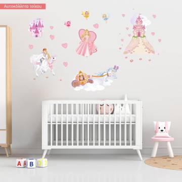 Kids wall stickers Princess and magic adventure 2
