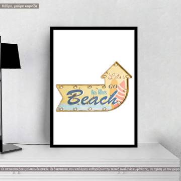 To the beach, poster