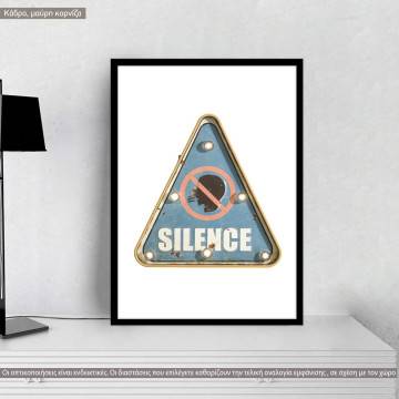 Silence, κάδρο, μαύρη κορνίζα 