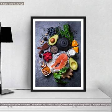 Healthy diet foods, poster