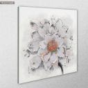 Πίνακας σε καμβά A white flower, Ένα λευκό λουλούδι, κοντινό