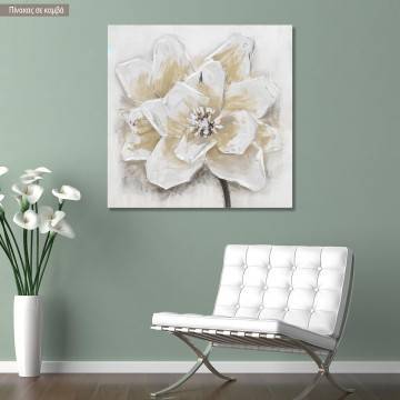 Πίνακας σε καμβά White petals, Λευκά πέταλα