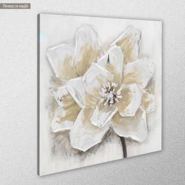 Πίνακας σε καμβά White petals, Λευκά πέταλα 2
