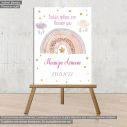 Canvas print welcome to my baptism , Rainbow watercolor