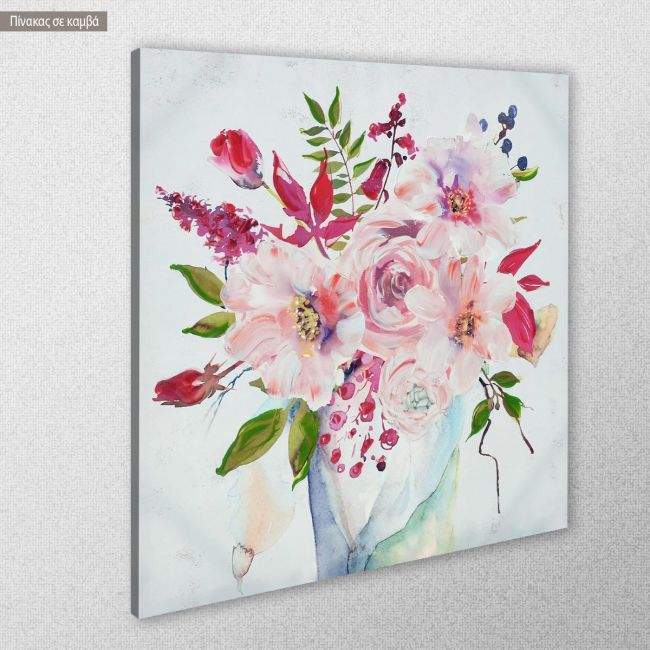Canvas print Pink bouquet in a vase