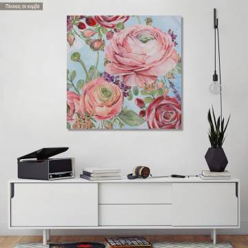 Πίνακας σε καμβά Multicolored flowers I