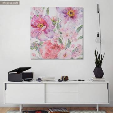 Πίνακας σε καμβά Multicolored flowers II