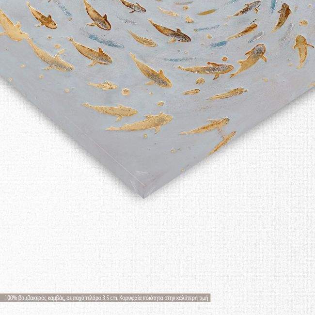 Πίνακας σε καμβά Fish swirl, λεπτομέρεια